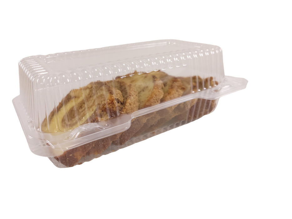 Clear plastic loaf and cake roll container   #CPC395