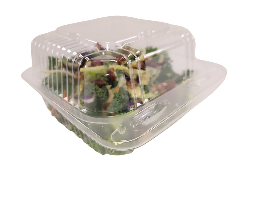 5" Square Plastic Hinged Container   #CPC-555