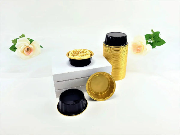 8 oz. Round Disposable Aluminum Foil Colored Dessert pan  #A8NL KitchenDance