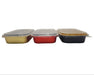 8" x 5" Colored Heavy Aluminum Entrée Pan with Plastic Lid #A67P KitchenDance