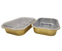 8" x 5" Colored Heavy Aluminum Entrée Pan with Plastic Lid #A67P KitchenDance