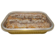 8" x 5" Colored Heavy Aluminum Entrée Pan with Plastic Lid #A67P KitchenDance