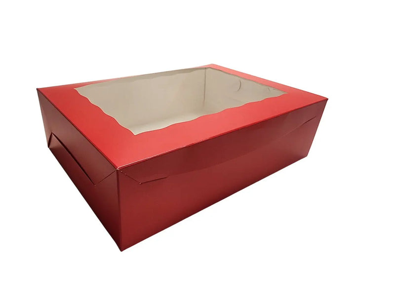 14 x 10 x 4" Colored Lock Tab Bakery Box - Pack of 10  #14104W BRP Box shop