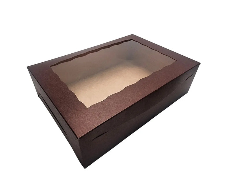 14 x 10 x 4" Colored Lock Tab Bakery Box - Pack of 10  #14104W BRP Box shop