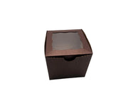 4" x 4" x 4" Colored Lock & Tab Box with Window - Pack of 10  #444W BRP Box shop