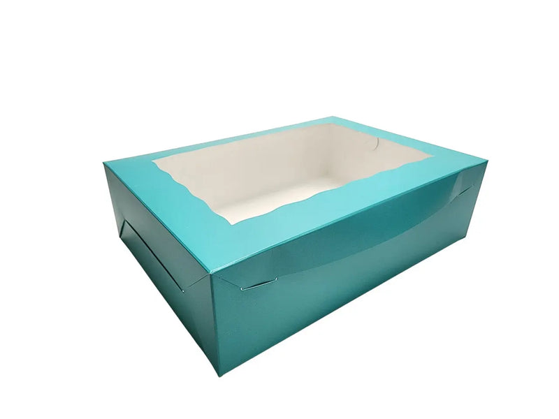 14 x 10 x 4" Colored Lock Tab Bakery Box - Pack of 10  #14104W BRP Box shop