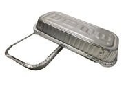 3 lb. Disposable Aluminum Foil Oblong Pan with Board Lid #110L D&W Fine Pack