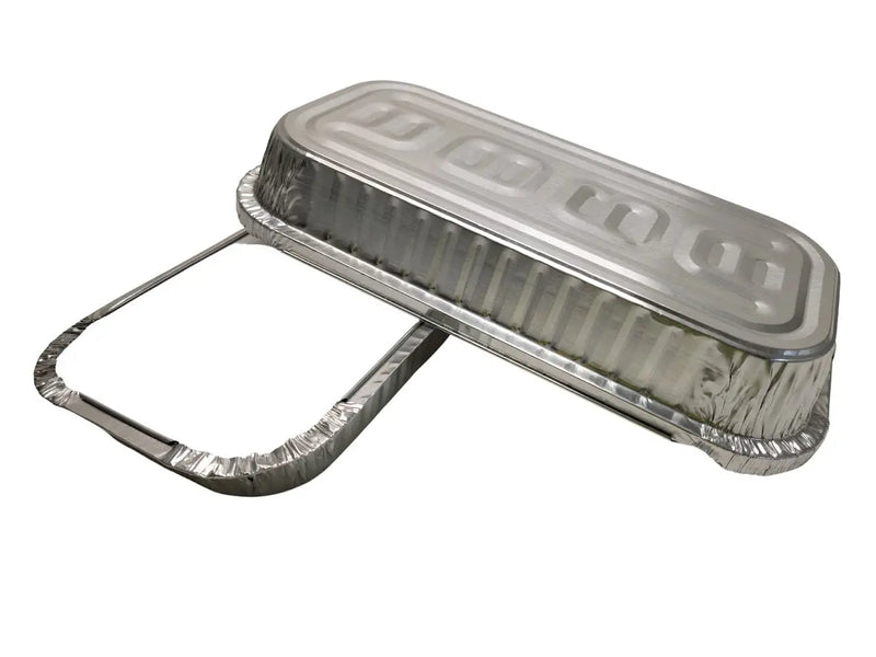 3 lb. Disposable Aluminum Foil Oblong Pan with Board Lid #110L D&W Fine Pack