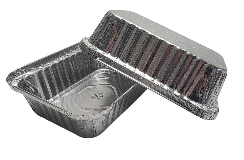 1½ lb. Aluminum Foil Carryout Pan with Plastic Lid Combo  #235P Western Plastics