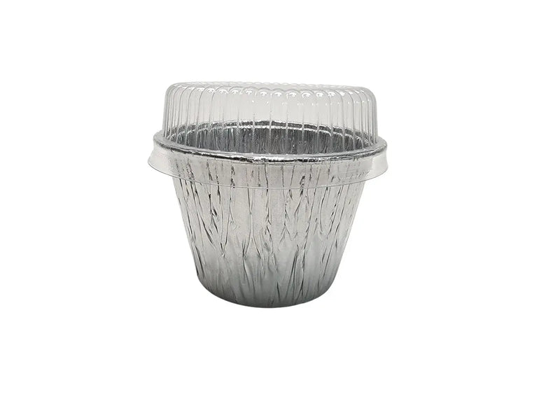 Plastic Lid for 7 oz. Disposable Aluminum Foil Dessert Cup   #PL-1210 Aikou