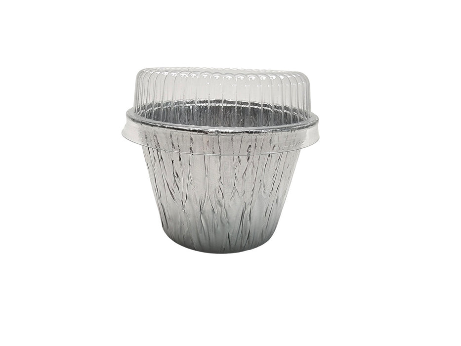 Plastic Lid for 7 oz. Disposable Aluminum Foil Dessert Cup   #PL-1210