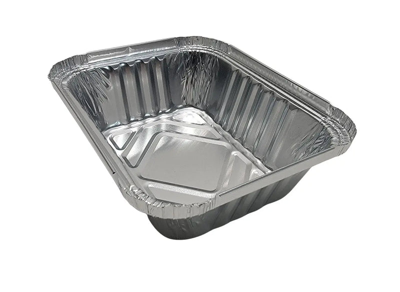 Disposable Aluminum Foil 1 lb. Oblong Carryout Pan  #220NL Western Plastics