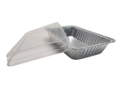 Handi-Foil 2-1/4 lb. Oblong Take-out Foil Pan with Plastic Dome Lid - #862 HFA Inc. -- Handi-foil of America