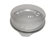 12" Catering Foil Tray with High Dome Lid - Pack of 25  #12P Western Plastics