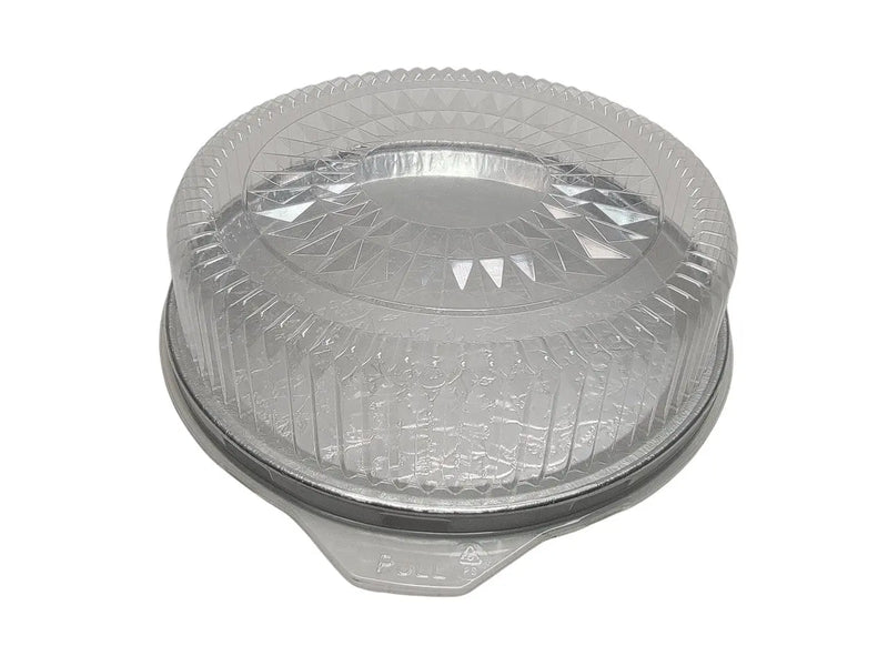12" Catering Foil Tray with High Dome Lid - Pack of 25  #12P Western Plastics