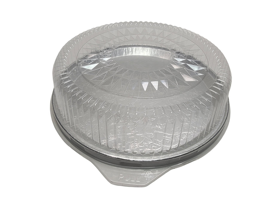 12" Catering Foil Tray with High Dome Lid - Pack of 25  #12P