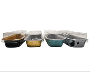 Rectangular Colored Aluminum Baking Tin with Plastic Lid - #A43P KitchenDance