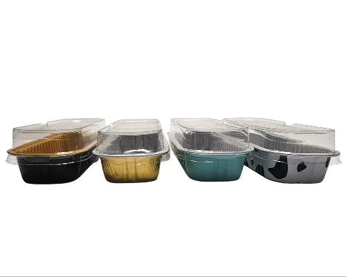 Rectangular Colored Aluminum Baking Tin with Plastic Lid - #A43P KitchenDance
