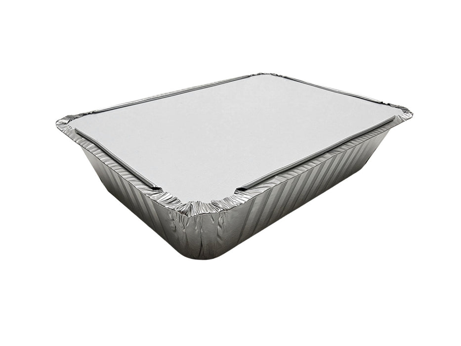 2¼ lb. Disposable Carryout Foil Pan with Board Lid   #250L