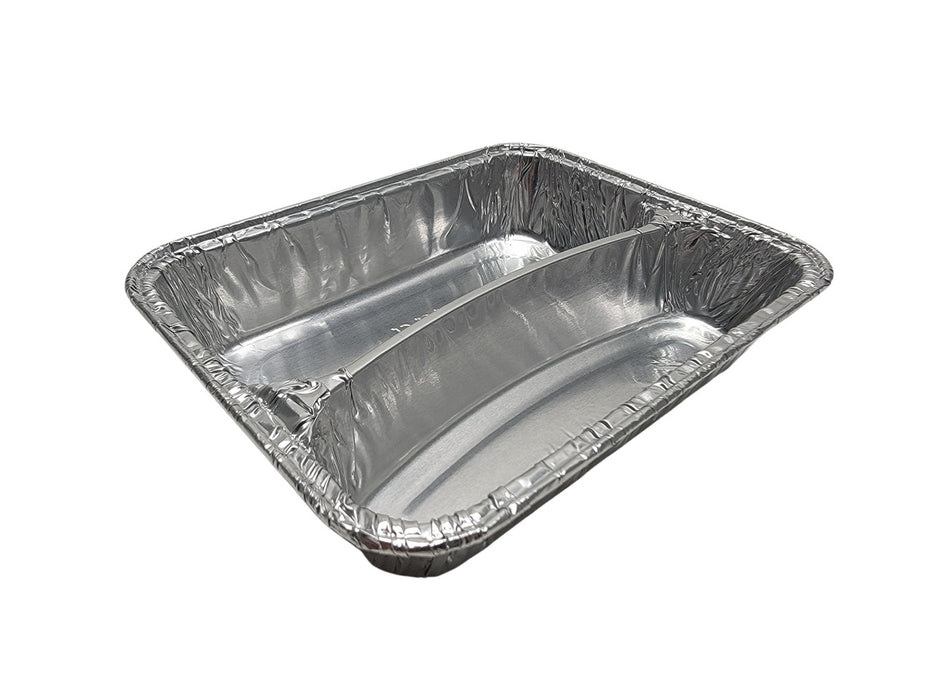 Disposable Aluminum Foil Two Compartment Hot Dog Tray   #215