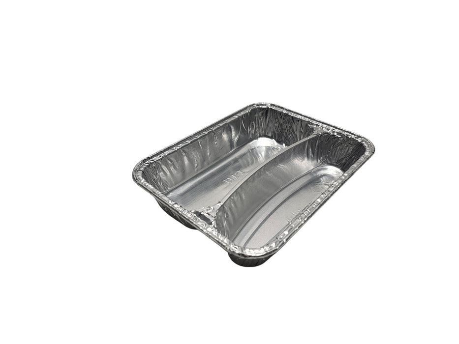 Disposable Aluminum Foil Two Compartment Hot Dog Tray   #215