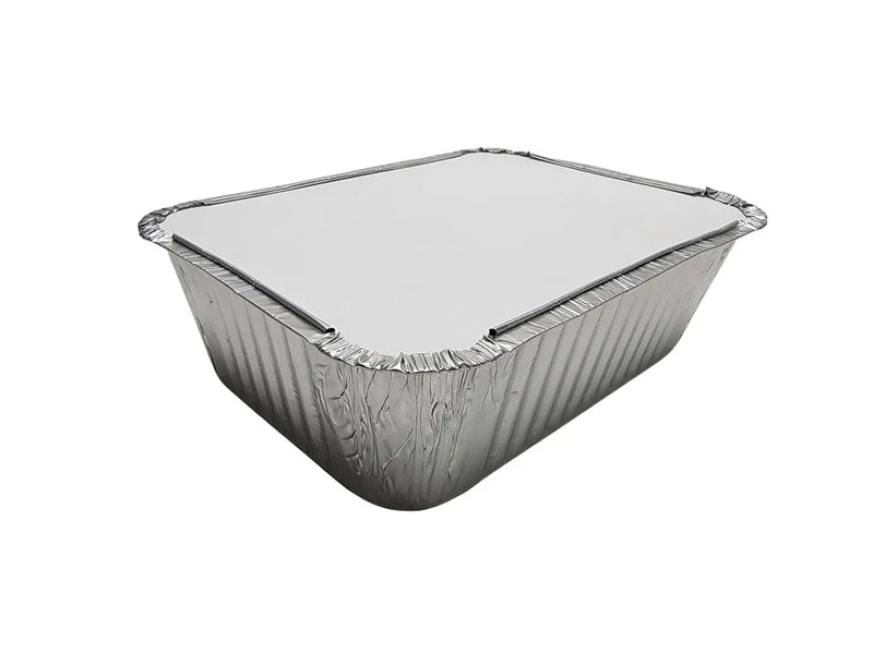 5 lb. Foil Carryout Pan with Board Lid   #255-45 Durable Packaging