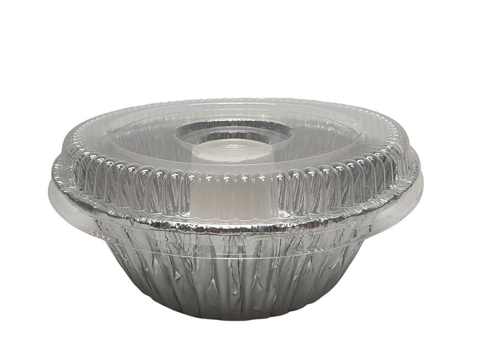 8" Angel-Food Cake Foil Pan with Plastic Lid  #4060