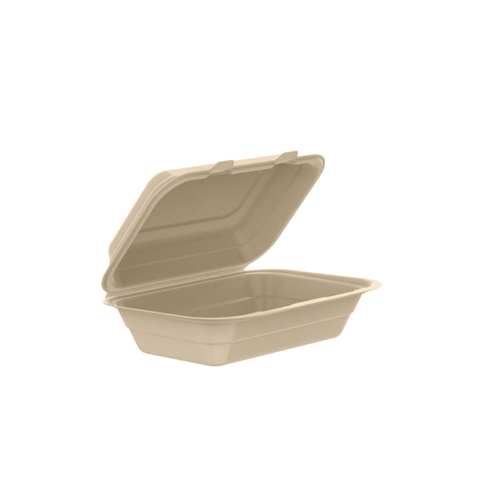 9 x 6 PFAS-Free Fiber Hinged Container - #206FBRHT1