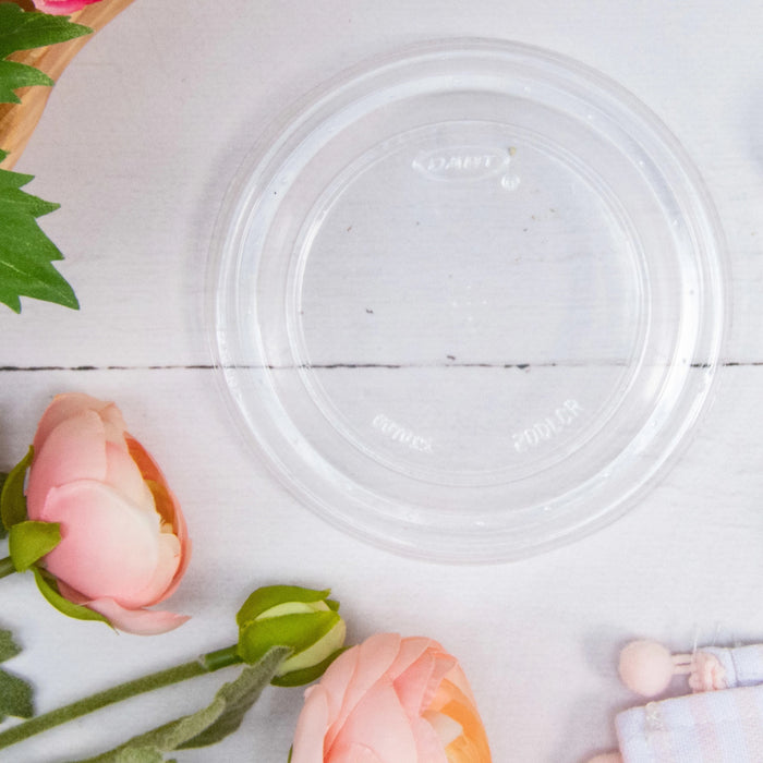 20 oz. OPS Plastic Non-Vented Clear Dome Lid - Sleeve of 100 - #20DLCR