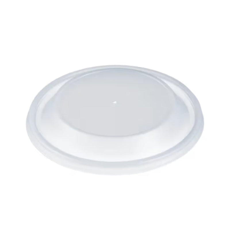 Dart 4.3" HIPS Plastic Translucent No Hole Vented Lid - Sleeve of 100 - #20DLV