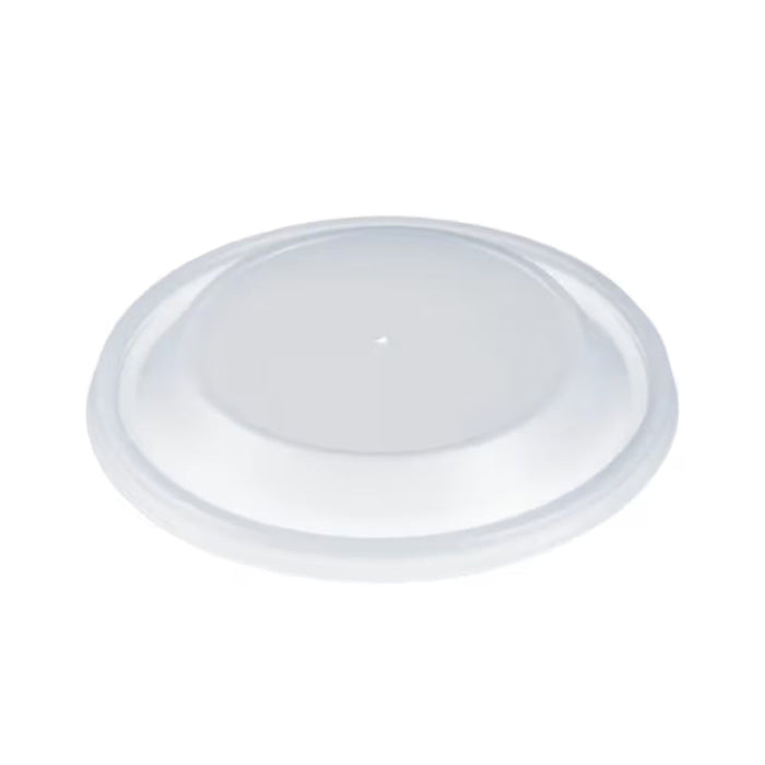 Dart 4.3" HIPS Plastic Translucent No Hole Vented Lid - Sleeve of 100 - #20DLV