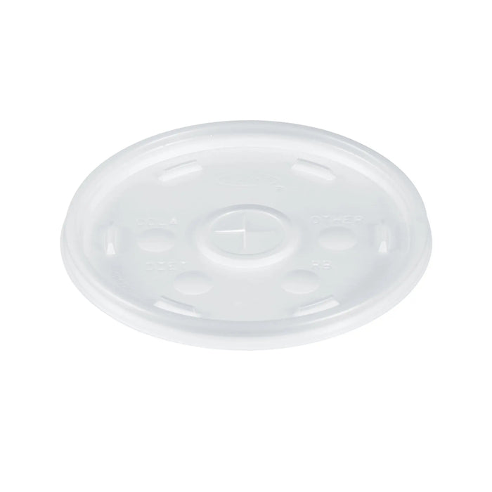 Dart 30-32 oz. Translucent HIPS Plastic Straw-Slotted Lid - Sleeve of 100 - #20SL