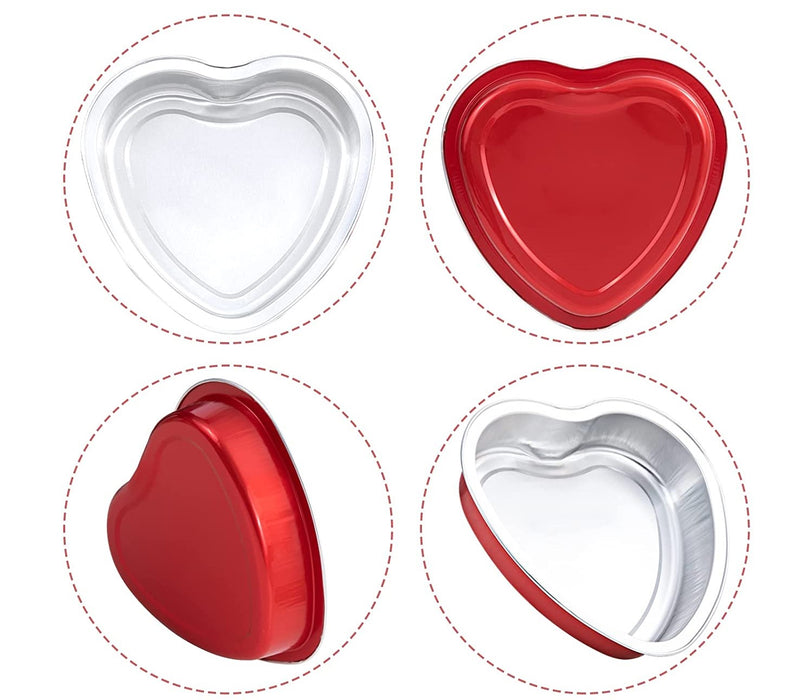 8 oz.  Individual Sized Disposable Heart Shaped Foil Dessert Pan -  #A255NL