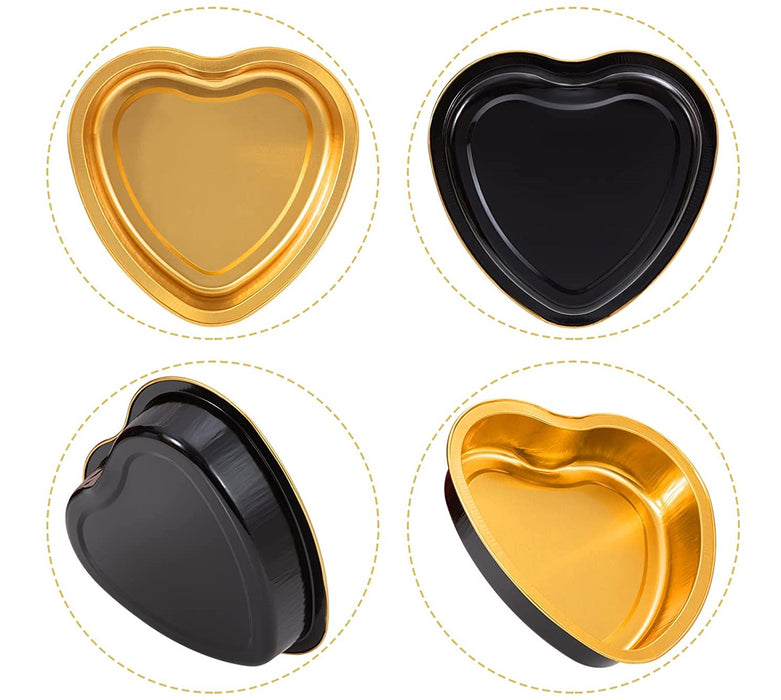 8 oz.  Individual Sized Disposable Heart Shaped Foil Dessert Pan -  #A255NL