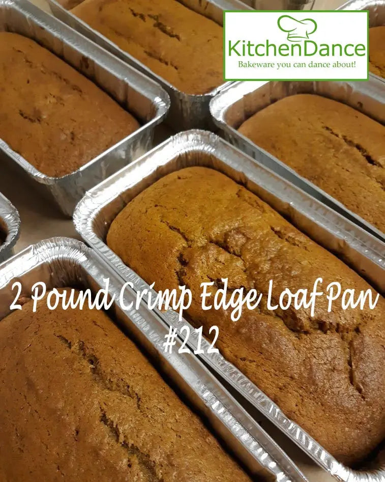 2 lb. Disposable Aluminum Foil Loaf Pan with Crimp-on Board Lid  #212L D&W Fine Pack