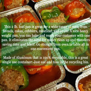2 lb. Disposable Aluminum Foil Loaf Pan with Crimp-on Board Lid  #212L D&W Fine Pack