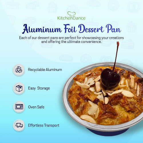 8 oz. Smooth wall Disposable Round Foil Pan  #A42NL KitchenDance