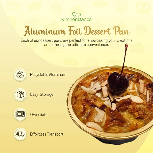 8 oz. Smooth wall Disposable Round Foil Pan  #A42NL KitchenDance