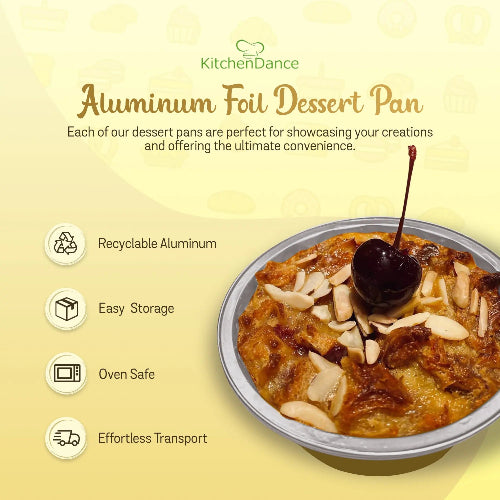 8 oz. Smooth wall Disposable Round Foil Pan  #A42NL KitchenDance