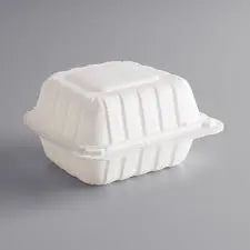 6 x 6 x 3 MFPP 1 Compartment Hinged Take Out Containers D&W Fine Pack