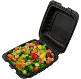 8 x 8 x 3 MFPP 1 Compartment Hinged Take Out Containers D&W Fine Pack