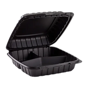 8 x 8 x 3 MFPP 3 Compartment Hinged Take Out Containers D&W Fine Pack