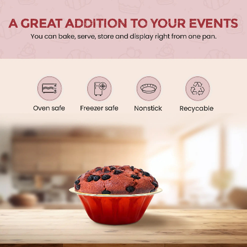 18 oz. Jumbo Disposable Aluminum Colored Pot Pie Pan  #A57NL KitchenDance