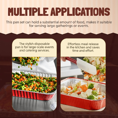 8" x 5" Colored Heavy Aluminum Entrée Pan with Plastic Lid #A67P KitchenDance