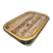 8" x 5" Colored Heavy Aluminum Entrée Pan with Plastic Lid #A67P KitchenDance