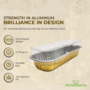 Rectangular Colored Aluminum Baking Tin with Plastic Lid - #A43P KitchenDance