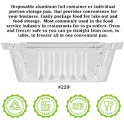 Disposable Aluminum Foil 1 lb. Take-out Pan with Board Lid  #220L Western Plastics