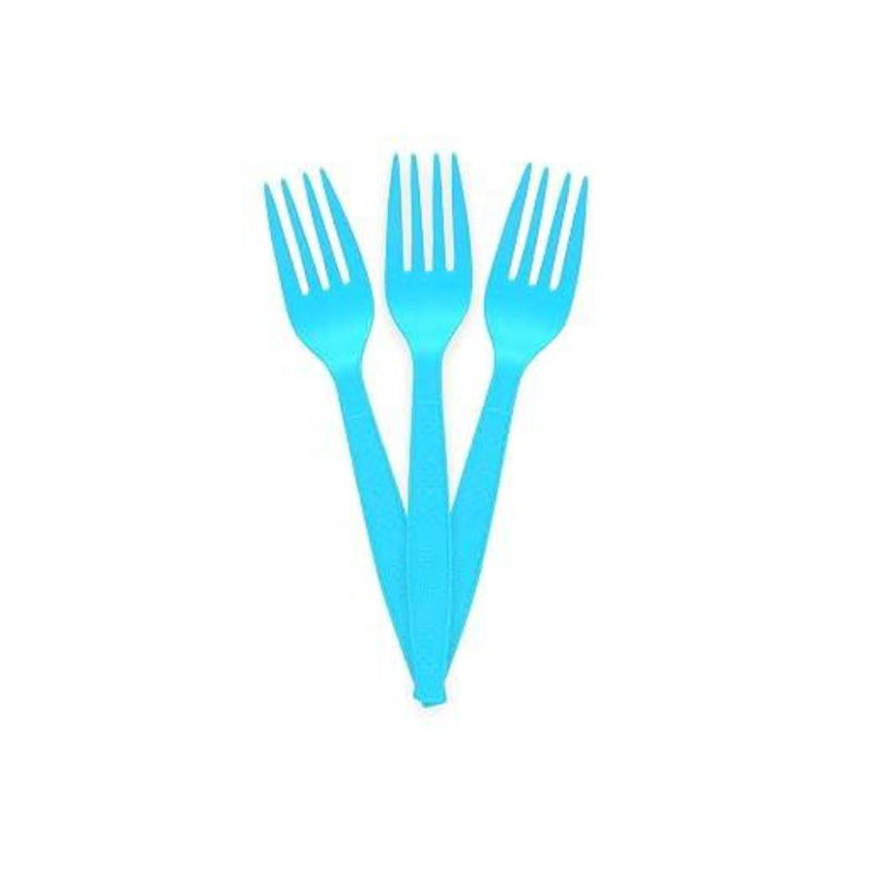 Phade® 6.5" Blue Compostable Unwrapped Forks - Case of 550 - #222673