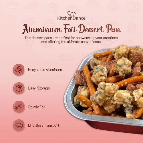 4" Square Colored Aluminum Foil Dessert Pan #A6NL KitchenDance