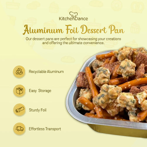 4" Square Colored Aluminum Foil Dessert Pan #A6NL KitchenDance